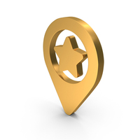 Favorite Star Navigation Pin Symbol PNG & PSD Images