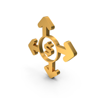 Multi Directional Dollar Money Arrows Symbol PNG & PSD Images