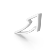 Curved Arrow Outline Symbol PNG & PSD Images