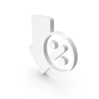 Percentage Down Arrow Loss Symbol PNG & PSD Images