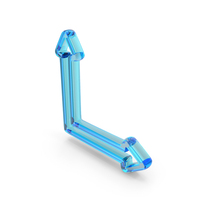 Glass Up & Right Arrow Symbol PNG & PSD Images