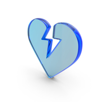 Glass Broken Heart Symbol PNG & PSD Images