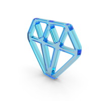 Glass Diamond Crystal Symbol PNG & PSD Images