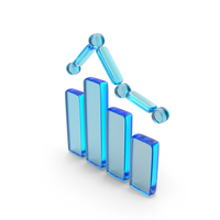 Glass Downward Graph Symbol PNG & PSD Images