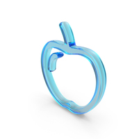 Glass Apple Outline Symbol PNG & PSD Images