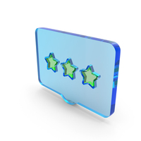 Chat Bubble With Three Stars Symbol PNG & PSD Images