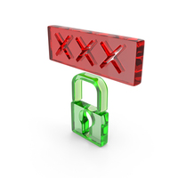 Lock With Password XXX Symbol PNG & PSD Images