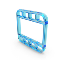 Glass Video Reel Symbol PNG & PSD Images