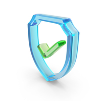 Tick Mark In Secure Shield Symbol PNG & PSD Images