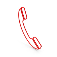 Red Handset Symbol PNG & PSD Images