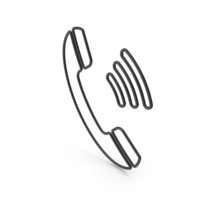Black Handset Symbol PNG & PSD Images