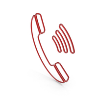 Red Glass Handset Symbol PNG & PSD Images