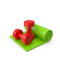 Cartoon Red Dumbbells PNG & PSD Images