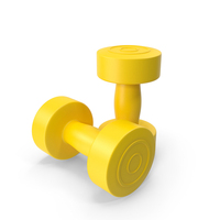 Cartoon Yellow Dumbbells PNG & PSD Images