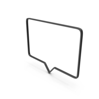 Black Speech Bubble Symbol PNG & PSD Images