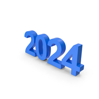 Blue New Year 2024 Symbol PNG & PSD Images