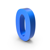 Blue Number 0 PNG & PSD Images