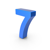 Blue Number 7 PNG & PSD Images
