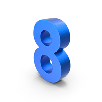 Blue Number 8 PNG & PSD Images