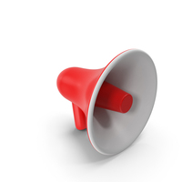 Red & White Stylized Megaphone Icon PNG & PSD Images