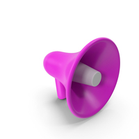Pink & White Stylized Megaphone Icon PNG & PSD Images