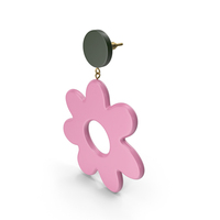 Hippie Flower Earring PNG & PSD Images