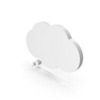 White Thought Bubble Symbol PNG & PSD Images