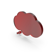 Red Glass Thought Bubble Symbol PNG & PSD Images