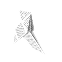 Paper Bird With Text PNG & PSD Images