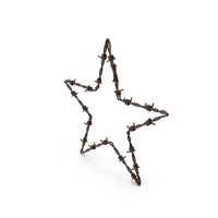 Star Shaped Barbed Wire Rusty PNG & PSD Images