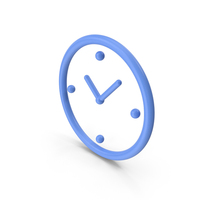 Blue Clock Symbol PNG & PSD Images