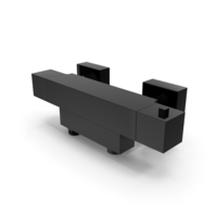 Eforie Thermostatic Bath Shower Mixer Tap Black PNG & PSD Images