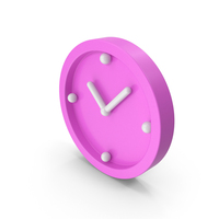 Clock Pink And White PNG & PSD Images