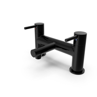 Lazu Contemporary Bath Filler Tap Black PNG & PSD Images