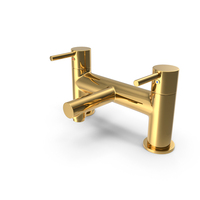 Lazu Contemporary Bath Filler Tap Golden PNG & PSD Images