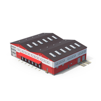 Red Industrial Building PNG & PSD Images