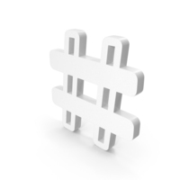 White Hashtag Symbol PNG & PSD Images