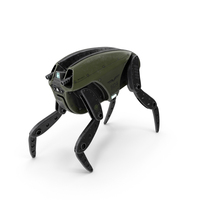 Sci Fi Robot Droid Stand Green PNG & PSD Images
