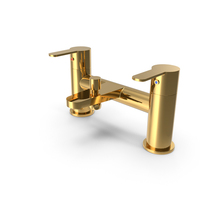 Lecci Bath Shower Mixer Golden PNG & PSD Images