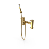 Lecci Bath Shower Mixer Tap Golden PNG & PSD Images