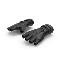 Punk Rave Steampunk Fingerless Glove Black PNG & PSD Images