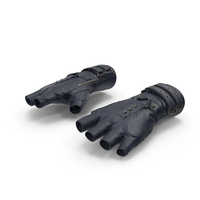 Punk Rave Steampunk Fingerless Glove Blue PNG & PSD Images