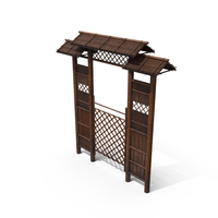 Azian Zen Garden Gate PNG & PSD Images