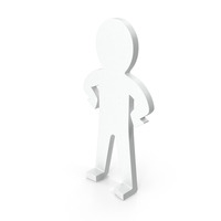 Plastic Stickman Confident Pose White PNG & PSD Images