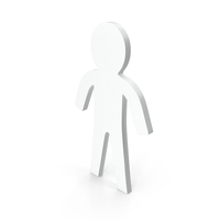 Plastic Stickman Standart Pose White PNG & PSD Images