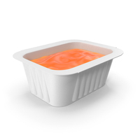Sweet And Sour Sauce In White Dip Pot PNG & PSD Images