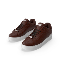 Sneakers Python Leather Brown PNG & PSD Images