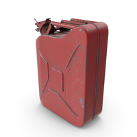Used Steel Red Jerry Gas Can PNG & PSD Images
