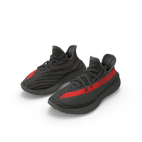 Yeezy Boost 350 Sneakers Black PNG & PSD Images