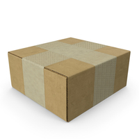 Closed Cardboard Box With Tape PNG & PSD Images